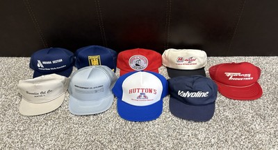 Vintage Trucker Hat Lot  Mixed Brands & Designs  Adjustable Fit Lot of 9
