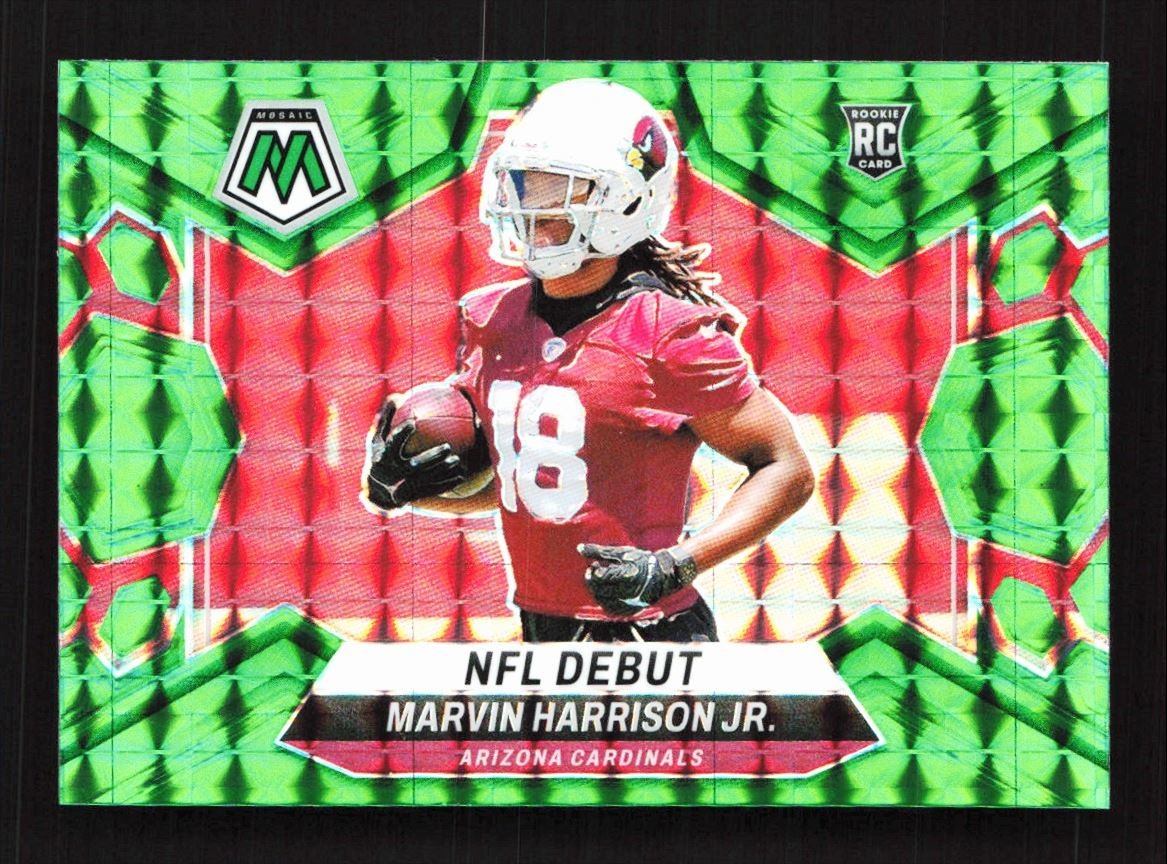2024 Panini Mosaic Green Mosaic Marvin Harrison Jr. RC Arizona Cardinals #283