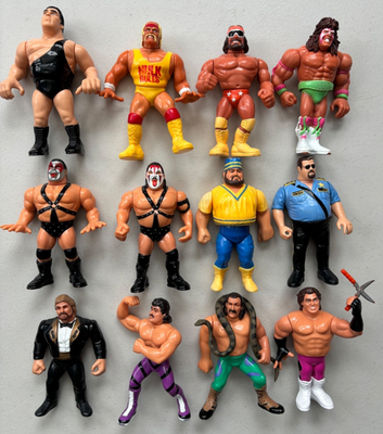 WWF Hasbro 1990 Series 1 Vintage WWE Wrestling Figures Complete