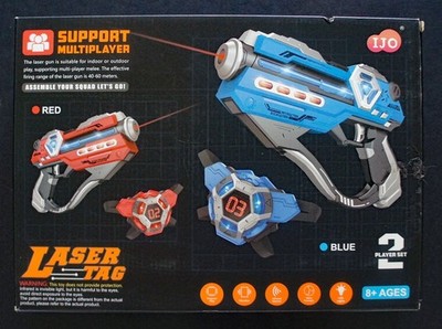 IJO Laser Tag Game - Two Player Set Supports Multiplayer, Untested