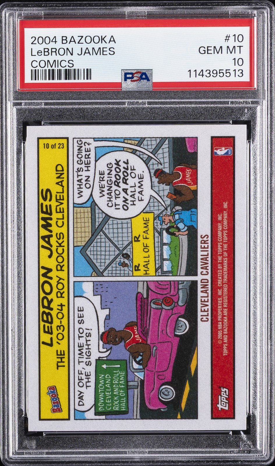 2004 TOPPS BAZOOKA COMICS #10 LEBRON JAMES PSA 10