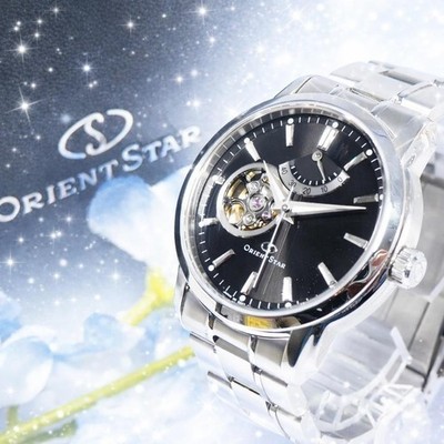 Orient Star DA02C0B Gangreserve Automatik Armbanduhr Edelstahl 38x45mm
