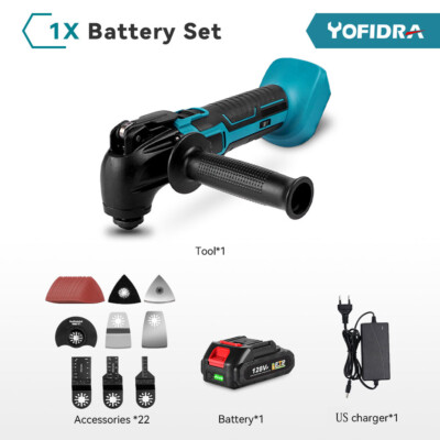 Cordless Oscillating Tool 6 Variable Speed Oscillating Multi Tool + Battery Kit