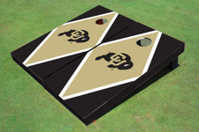 University of Colorado Gold and Black Matching Diamond Cornhole Boards