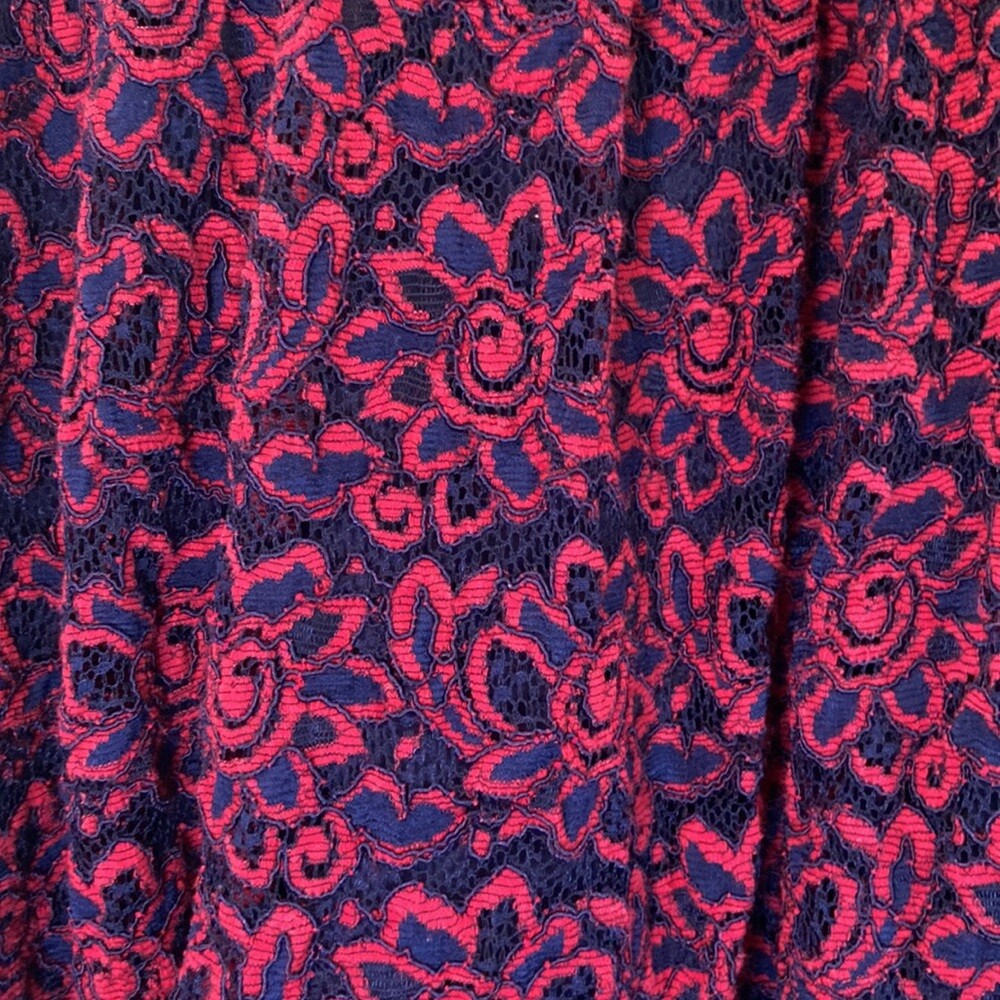 Eloquii Red and Blue Floral Print Studio Lace ALine … Gem
