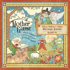 GRAPHIC 45 MOTHER GOOSE BUNDLE 12X12 8x8 STICKERS and CHIPBOARD SHIPS FREE