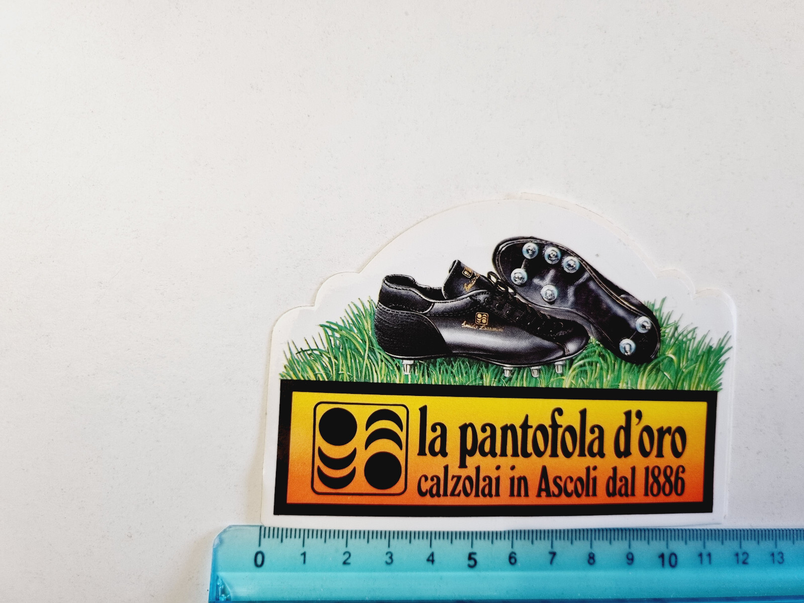 PANTOFOLA D’ORO ADESIVO LA PANTOFOLA D'ORO STICKER AUTOCOLLANT ADHESIVE VINTAGE 80s ORIGINAL