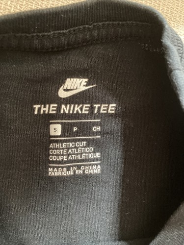 Girls Nike Just Do It Black Half Shirt Sz Small Football Powderpuff Athletic Cut - Picture 9 of 11