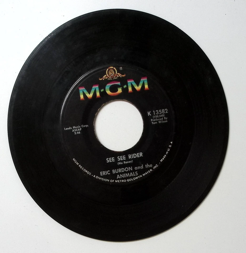 ERIC BURDON & THE ANIMALS SHE'LL RETURN IT/SEE SEE RIDER MGM REC. VINYL 45 61-57 Foto 2 de 3