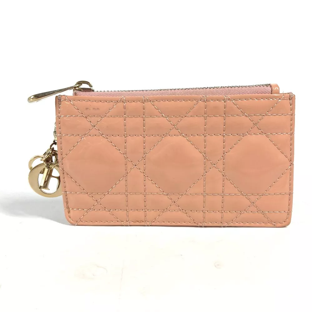 CHRISTIAN DIOR LADYDIOR Cannage Wallet Coin Compartment coin purse