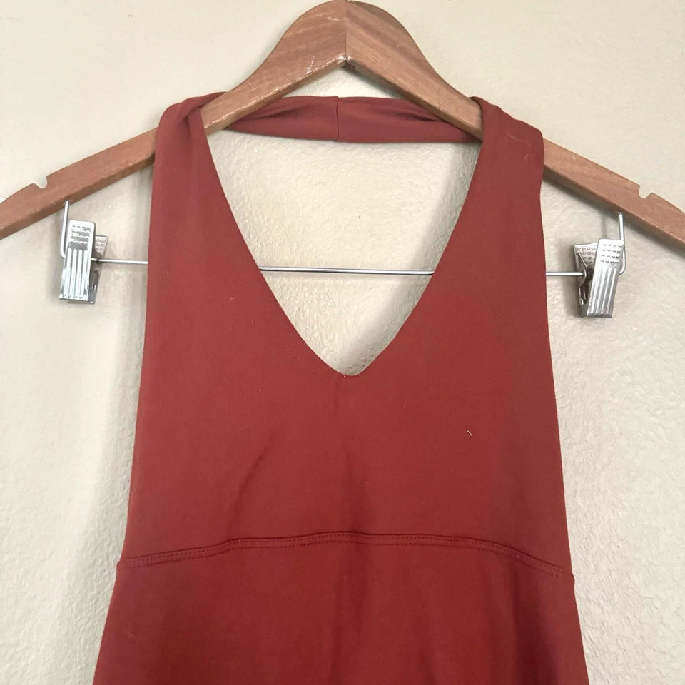 Vestido Patagonia Morning Glory Halter Atado Hasta la Rodilla Rojo Talla Pequeña Foto 3 de 4