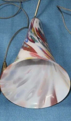 1 Murano Millefiori Art Glass Lamp Shades Trumpet Pendant Bell 8"Tall *Sold Each - Picture 9 of 22