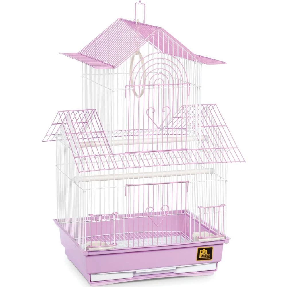 Prevue PetPrevue Hendryx SP1720-3 Shanghai Parakeet Cage, Lilac and White