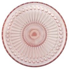 GreenGate Teller Glasteller Alice rosa Kuchenteller Dessertteller Glas Ø18,5 cm