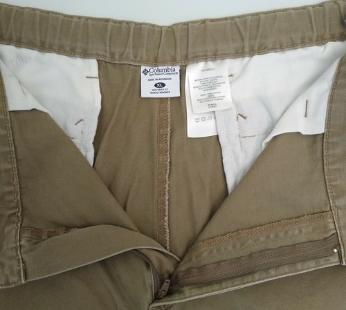 Columbia Convertible Cargo Pants Shorts Men's Size XL Brown Beige - Picture 8 of 9