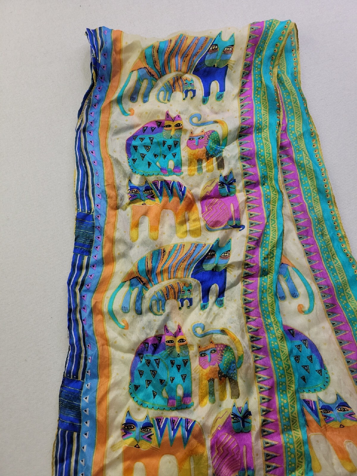Women's Long Rectangular Neck Scarf Multicolored … - image 3