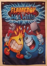 World Industries Skateboard Flame Boy Wet Willy Banner Poster Battle Steve Rocco