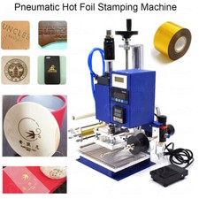 10cm 13cm Pneumatic Hot Foil Stamping Machine Auto Leather PVC PU LOGO Bronzing