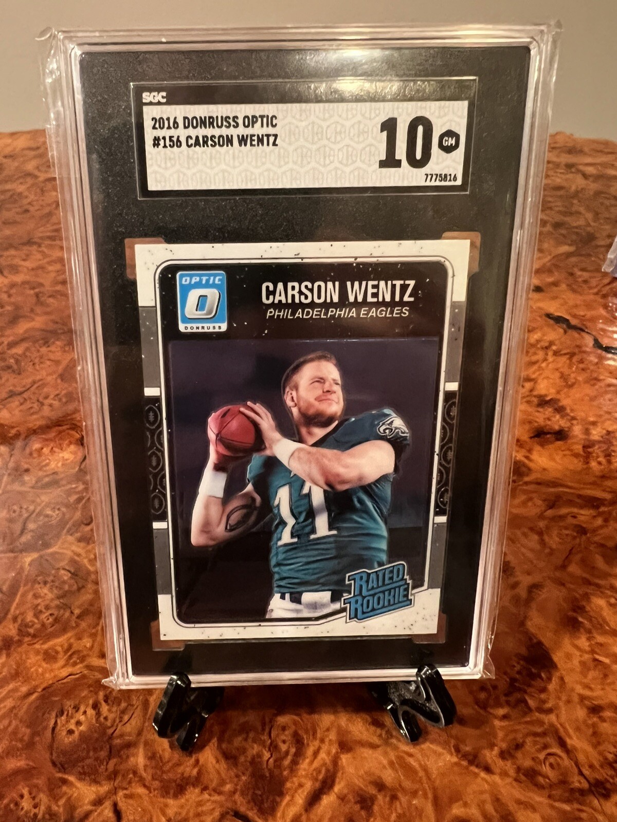 2016 Donruss Optic Carson Wentz Rookie Gem Mint 10 Eagles Colts Chiefs Vikings