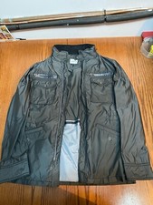 ARMANI COLLEZIONI Size 48 Gray Polyester Windbreaker Jacket