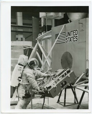 NASA Apollo 17 Astronaut deploying lunar surface television cam, 1972, NASA, n83