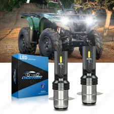 LED HEADLIGHTS FOR YAMAHA GRIZZLY 660, 400, 450, 350, 125 SUPER WHITE LED BULBS