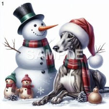 Greyhound Acrylic Round Christmas Ornament CHOICE 