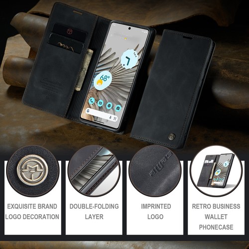 For Google Pixel 7 Pro 7a 8 6 Pro Luxury Leather Wallet Magnet Flip Case - Picture 7 of 16
