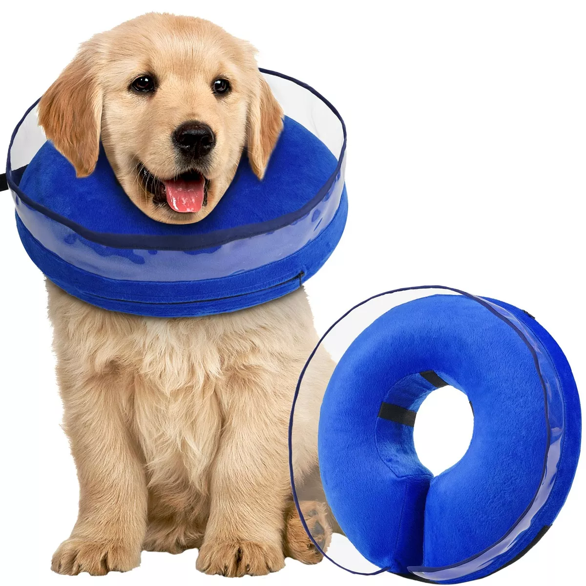 Zeaxuie Soft Inflatable Dog Cone Collar for Dogs After Surgery with  Enhanced | eBay