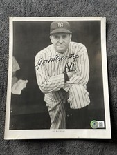 Joe McCarthy Signed 8x10 Photo Beckett COA New York Yankees HOF