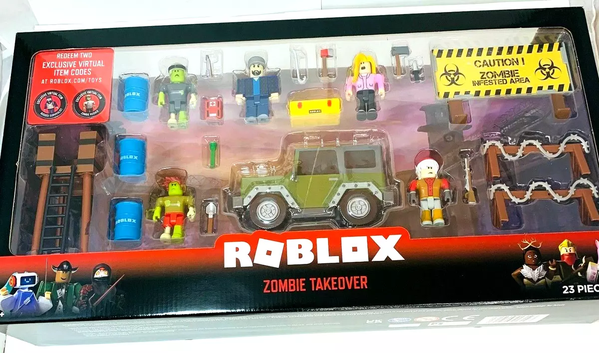 Roblox Zombie Takeover 23 Pieces 2 Virtual Item Codes Jazwares