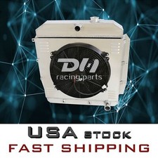 3 Row Radiatorshroudfan For 1955-59 Chevy Truck 3100 3200 3400 3600 3800 3500