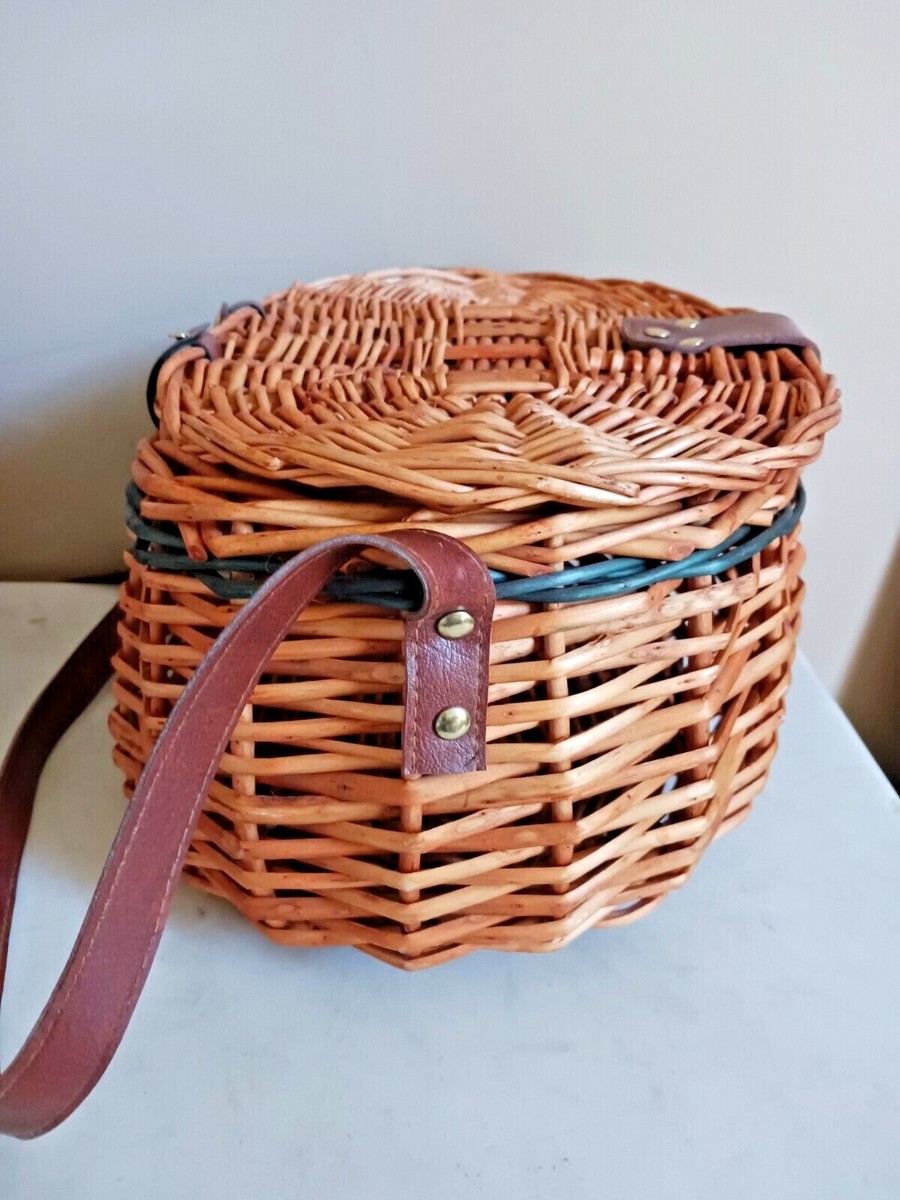 Panier De Pêcheur En Osier Tressé Main – Déco Rustique Accrochage Mural, Vintage