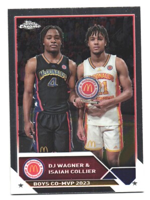 2023 Topps McDonald s All American Basketball MVP Dj Wagner Isaiah Collier
