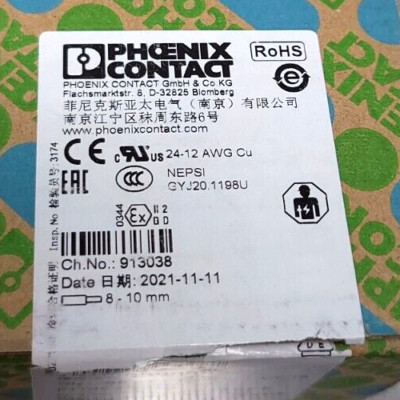 50 Qty of Phoenix Contact pttbs2,5-pe Protective Conductor Terminals