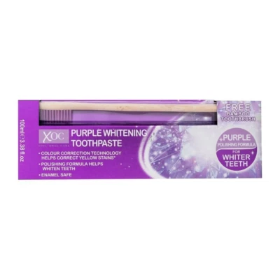XOC Purple Whitening Toothpaste 100ml + Toothbrush