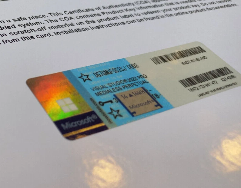 Microsoft Visual Studio 2022 Profesional CoA AUTÉNTICO Licencia DG7GMGF0D3SJ Foto 3 de 4