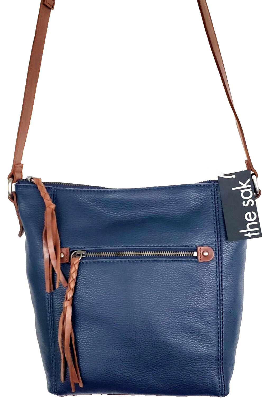 The Sak Ashland Top Grain Leather Deep Indigo RB Crossbody Bag Small