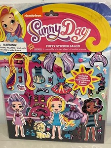 Nickelodeon Sunny Day & Friends Reusable Puffy Stickers & Beauty Salon Scene NEW