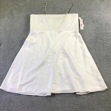 ALICE + OLIVIA Dress Womens 12 Sutton Mini Dress Crystal Straps Satin Slip NWT