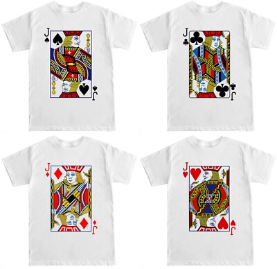 JACK OF SPADES CLUBS DIAMONDS HEARTS Blackjack Casino Poker Chips Cards T Shirt
