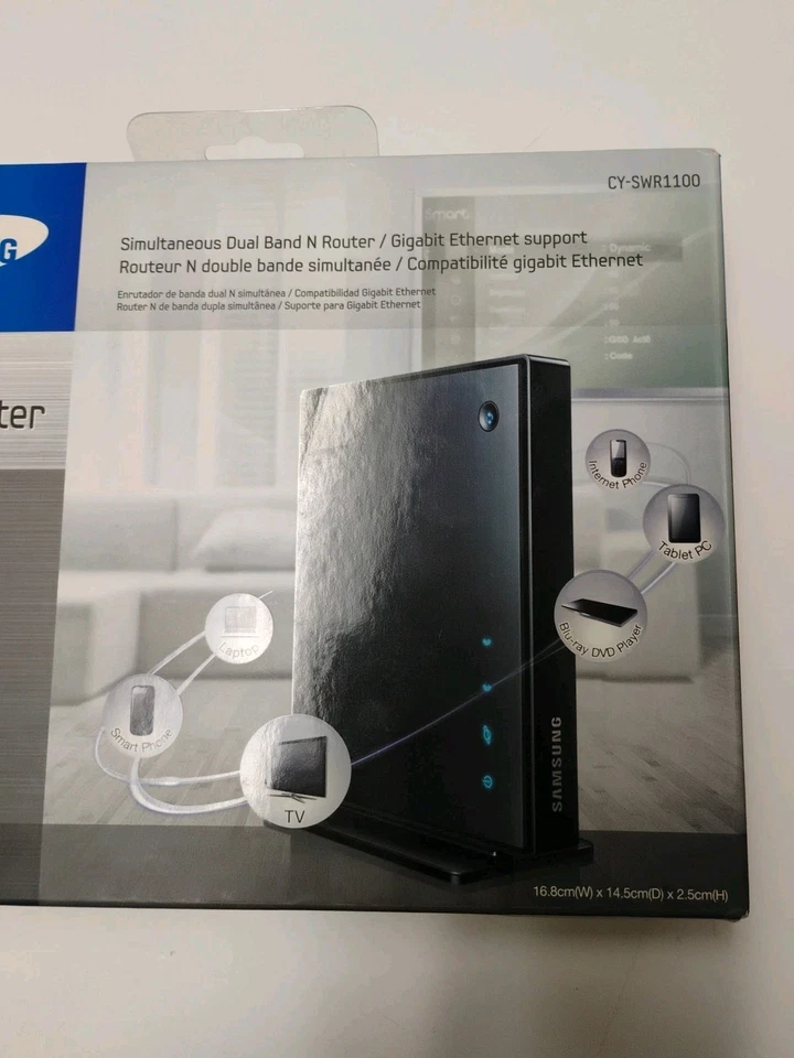 Samsung CY-SWR1100 Wireless  N Dual Router 300 Mbps Link Wifi  1GB Ethernet Supp - Image 4 of 4