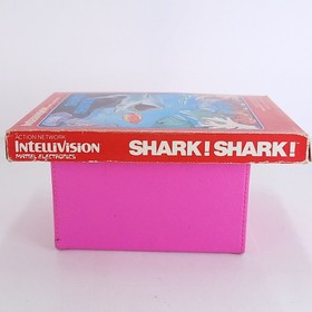 INTELLIVISION Mattel Shark! Shark! Cartridge & Instructions w/Box + 2 Overlays