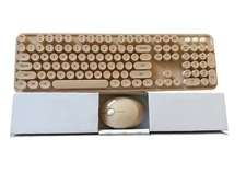 MOFii Sweet Wireless Keyboard And Mouse Combo Set - Mixed Milk Tea