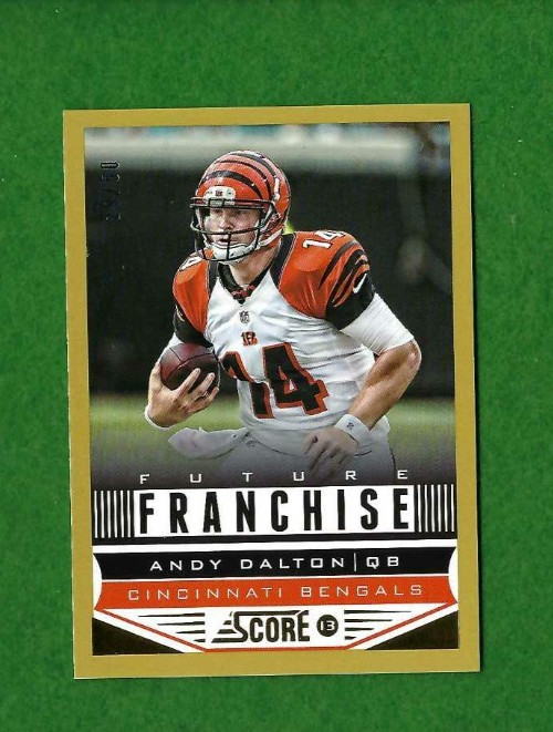 2013 Score Andy Dalton Future Franchise Gold /50 #305