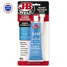 J B Weld All Purpose RTV Silicone Sealant and Adhesive - 3 Ounce Clear 31310