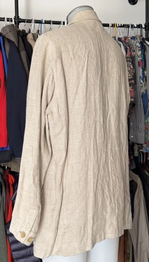 Canali Safari Travel Linen Canvas Jacket Coat 44 R (54 EU) - Image 2 of 4