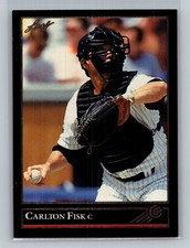 1992 Leaf #303a Carlton Fisk Black Gold Chicago White Sox