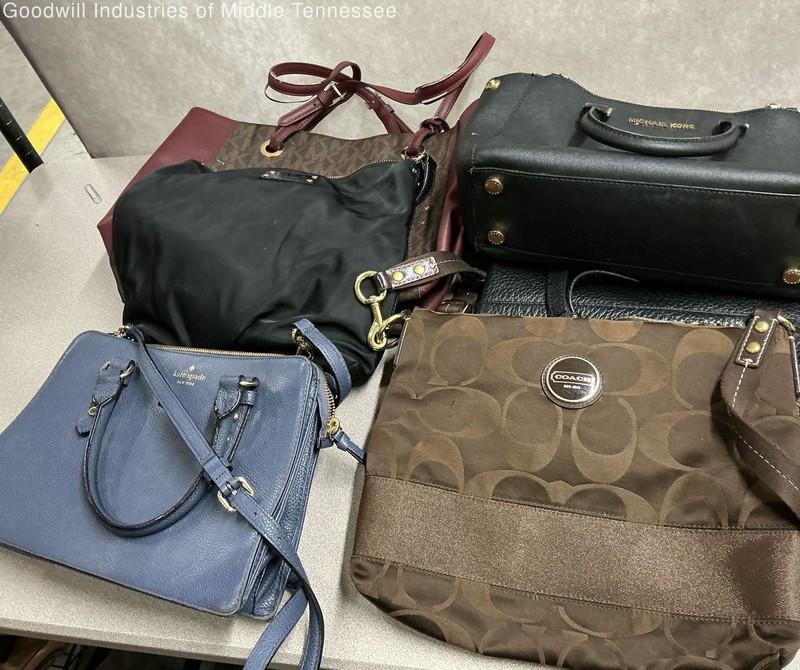 Coach Michael Kors Kate Spade 6PC Assorted Designer Purses Lot Black Blue Brown