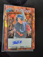 2023 Leaf Metal Thrillerz orange ice prospect Juan Brito autograph /6 READ